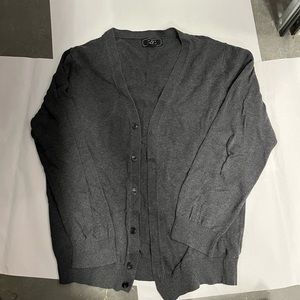 Dark Grey 21 Men Button Cardigan Size Large
